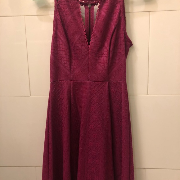 👗Free People Violet/Magenta Skater Mini Dress,👗 like new.Worn one. - Picture 2 of 7